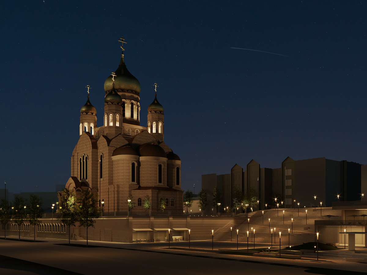 архитектурная подсветка кафедрального собора владивосток